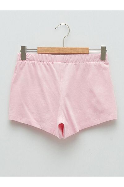 LC Waikiki Elastic Waist Printed Girl's Shorts