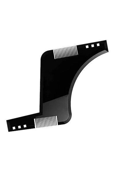 OEM Pieptene pentru conturul bărbii, negru, șablon pentru modelarea bărbii