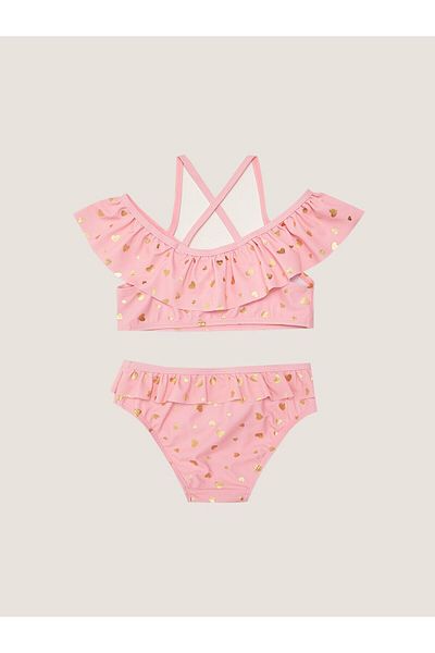 LC Waikiki Flexible Fabric Printed Baby Girl Bikini Set