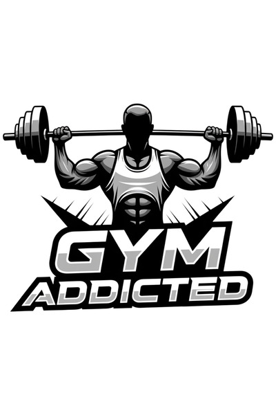 Maki Home Women Men Unisex Adult Gym Fitness Addicted Printed White Gray Tshirt T-Shirt