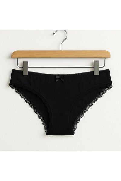 enmodaiçgiyim Black Lace Women's Slip Panties