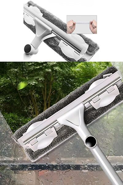 Manosta Mikrofiber Cam Silme Mopu - Profesyonel Temizlik Seti. Teleskopik Dön...