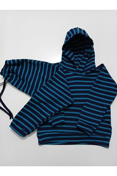 pak tekstil PAK TEKSTİL MAVİ LACİVET KAPŞONLU KALIN EŞOFMAN TAKIMI