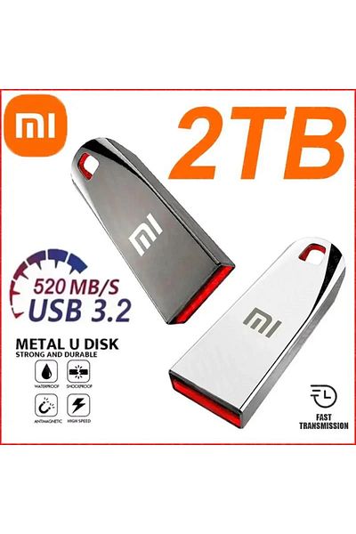 Xiaomi محرك أقراص فلاش Xiaomi 2 تيرابايت USB3.2، نقل بيانات عالي السرعة للغاية، سعة كبيرة