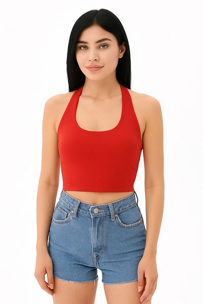 ParlaMira Neckline Viscose Lycra Crop