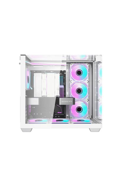 Dark Flash DarkFlash TH285 ATX With 4 Fans ARGB M-Tower Gaming Case - White