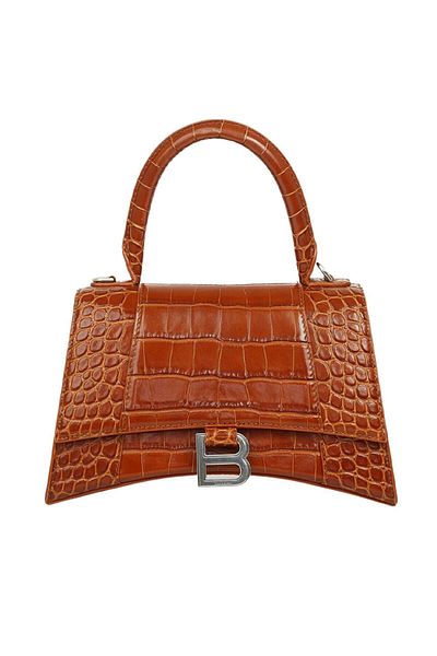 Balenciaga HOURGLASS SMALL TOP HANDLE SHOULDER BAG - BALENCIAGA - ONE SIZE, BROWN