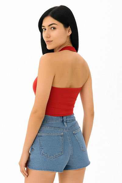 ParlaMira Neckline Viscose Lycra Crop