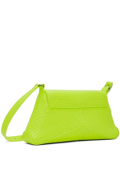 Balenciaga BAG XX FLAP YELLOR MEDIUM CROCODILE-EMBOSSED - BALENCIAGA - ONE SIZE, GREEN