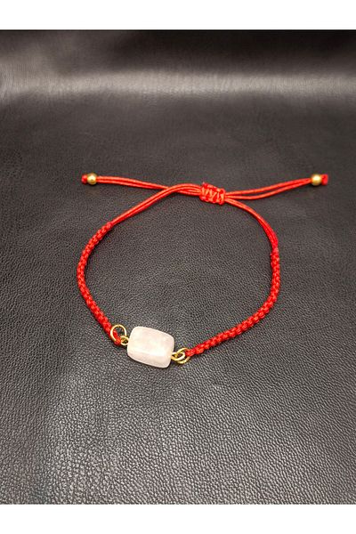 Han Ticarethane Macrame Bracelet with Crystal Quartz Natural Stone