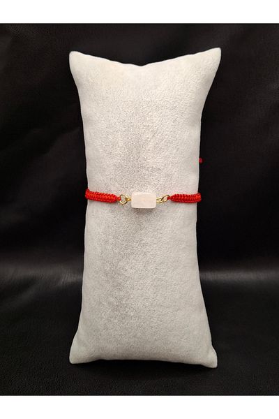 Han Ticarethane Macrame Bracelet with Crystal Quartz Natural Stone