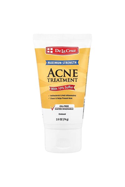De La Cruz , Acne Treatment Ointment with 10% Sulfur, Maximum Strength, 2.6 o...