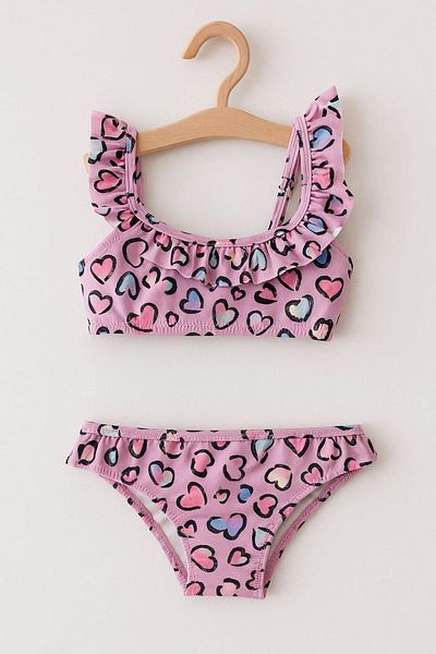 No Gossip Multicolored Patterned Girl's Bikini Set 234200