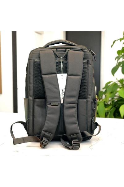 Baggaj Laptop Compartment Leather Look Slim Design Backpack Baggaj S24115