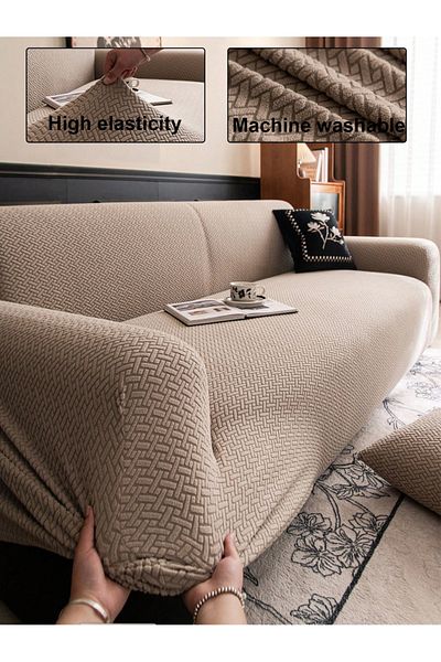 uzhanem Seat Cover Sofa Cover 1 Piece Lycra for 3 Seater Seats High Quality