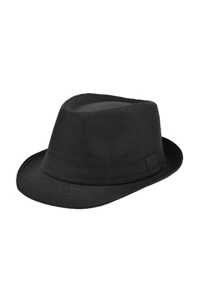 ForWhat No54 Black Fabric Fedora Hat for Bureau Home Office Event Show Kid Mj...