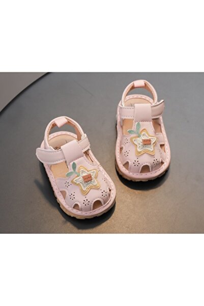 Pure Boutique Ροζ σανδάλια με απλικέ πουλί και αστέρι
