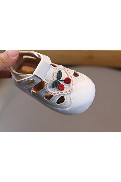 Bebelul White shoes for girls - Cherries