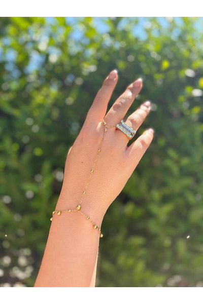 D&B Gold Beaded Steel Şahmeran