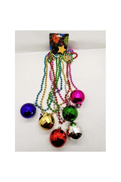 ForWhat مجموعة قلادة كرة ديسكو مكونة من 6 قطع لزي عرض الأحداث المكتبية المنزلية