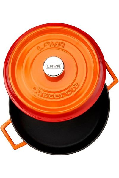 Lava Cast Iron Multi-Purpose Wide Pot 28 cm Orange - Lv Y St 28 K2
