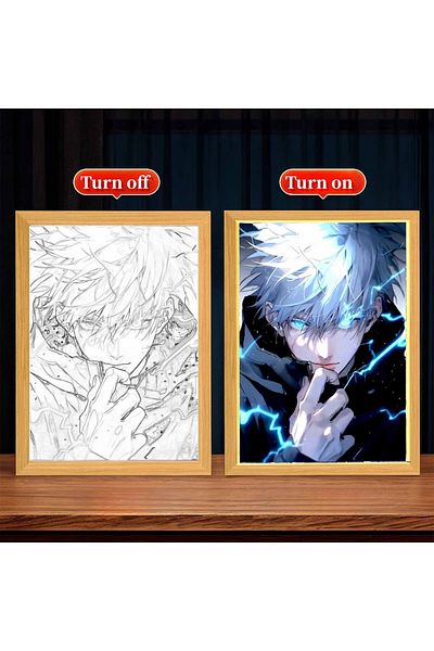 BANDAI USB jujutsu kaisen 03 Anime Figure Jujutsu Kaisen Light Painting Photo Frame Action Figures Satoru G