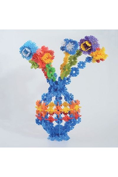 SyaMAG Skill Game - Interlocking Flowers of Different Colors - 100 Pieces