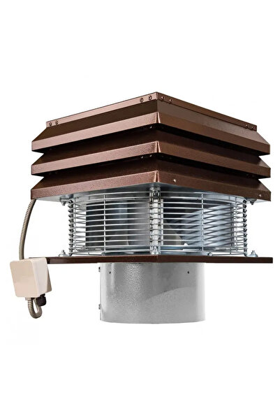 GÜMRÜK BEY Dönebilen Şömine Çatı Baca Fanı 30 cm Yuvarlak Baca İçin Çatı Tipi...