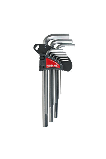 PROLINE Комплект отрицателни ключове Cr-Va дълги 1.5-10 мм - 9 части.