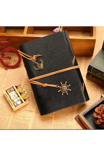 MRShopping MR Retro Винтидж моряшки тефтер, класически тефтер с корица от PU кожа. Чудесен подарък.