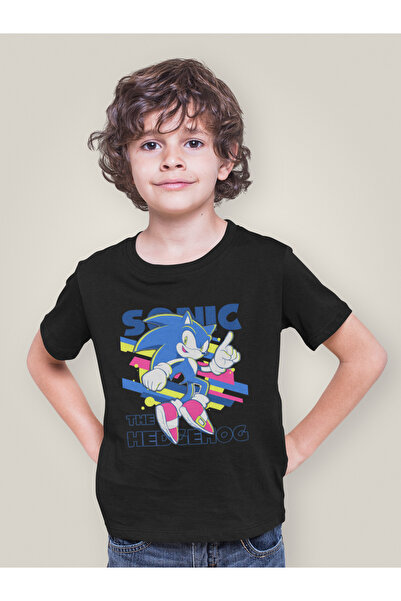 SEVBANO تي شيرت للأطفال مطبوع عليه رسوم متحركة سونيك ذا هيدجهاج للجنسين (1-12...