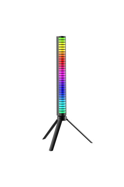 SIKS RGB LED Rhythm Lights with Sound Activation, RGB Bar with VU Meter Function, 32 LEDs