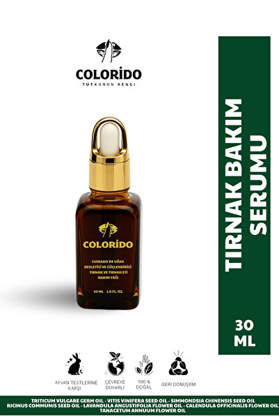 COLORİDO CUIDADO DE UÑAS - EL ,AYAK BESLEYİCİ VE GÜÇLENDİRİCİ TIRNAK VE TIRNAK ETİ BAKIM YAĞI 30 ML