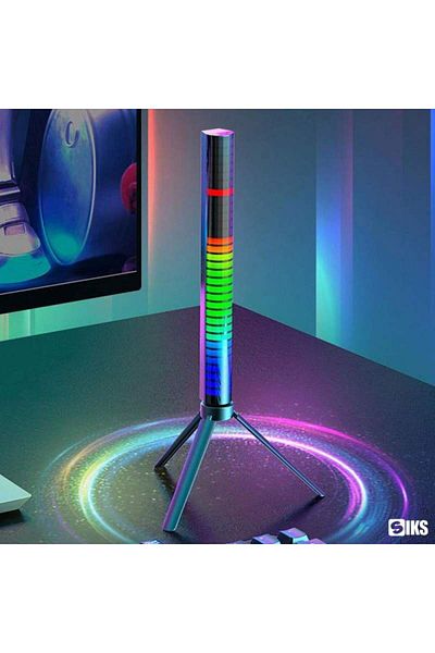 SIKS RGB LED Rhythm Lights with Sound Activation, RGB Bar with VU Meter Function, 32 LEDs