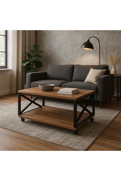 CD NURCAN Orta Sehpa Metal Orta Sehpa Salon Sehpa Raflı Sehpa Yan