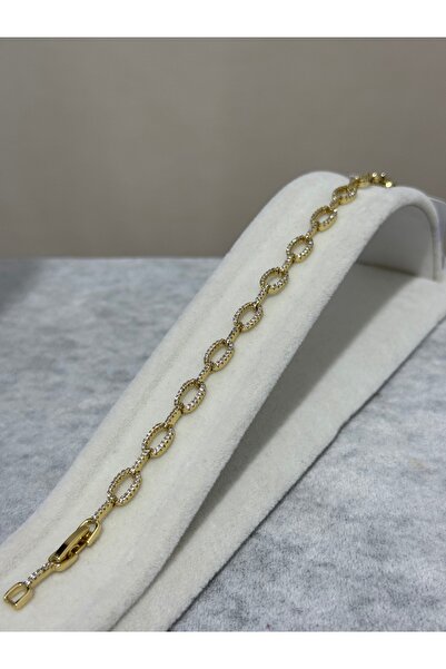 XUPING JEWELRY 18K halkalı zirkon taşlı gold bileklik paslanmaz kararmaz