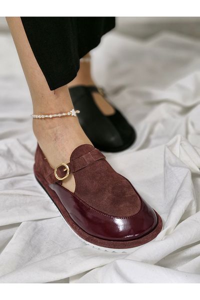 aayak&kabımofficial Women's Shoes Do Not Squeeze the Toe - Genuine Leather Comfortable Fit Daily Model