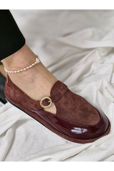 aayak&kabımofficial Women's Shoes Do Not Squeeze the Toe - Genuine Leather Comfortable Fit Daily Model