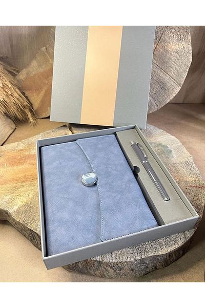 Wolawood Special Boxed Leather Notebook Vip Roller Pen Gift Set Lined Daily Memory Souvenir Notebook Concept Set