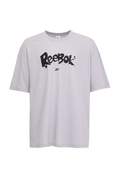 Reebok New Id Ovrs Gfx Tee Gray Men's Short Sleeve T-Shirt