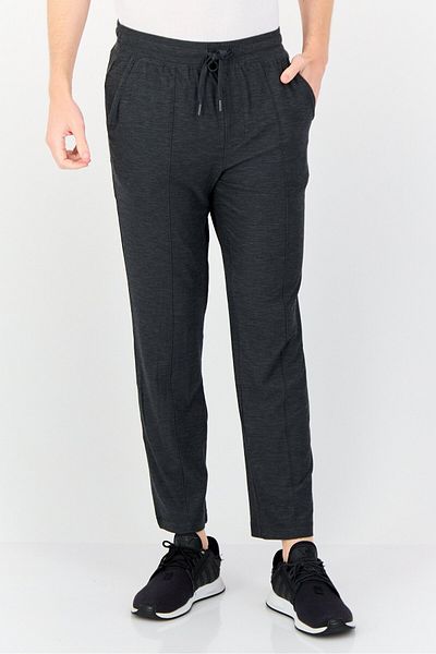 SKECHERS Men Sportswear Fit Outdoor Track Pants, Heather Black