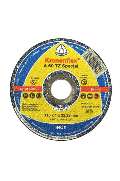 KLİNGSPOR Диск за рязане от неръждаема стомана 230X1.9Mm / A46Tzspecial