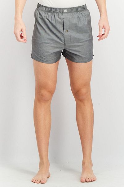 Tchibo Men 2 Piece Woven Boxer Shorts, Grey