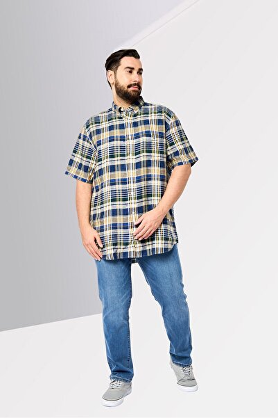Gant Men Regular Fit Plaid Short Sleeves Casual Shirt, Multicolor
