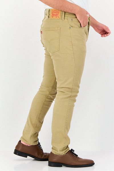 Levi's Men Slim Fit Plain Denim Jeans, Khaki