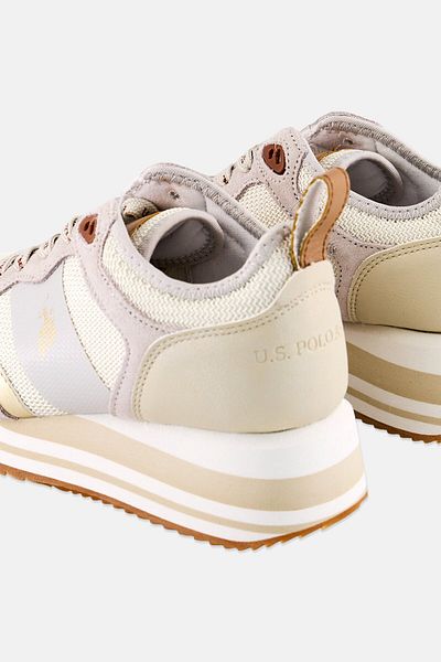 U.S. Polo Assn. Women Lace Up Brand Logo Casual Shoes, Multicolor