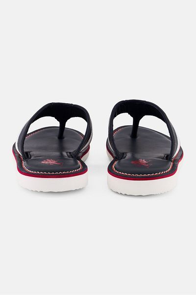 U.S. Polo Assn. نعال جلدية سهلة الارتداء للرجال، متعددة الألوان