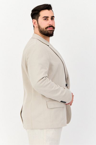 Esprit بليزر رجالي رسمي بقصّة عادية، لون بيج فاتح