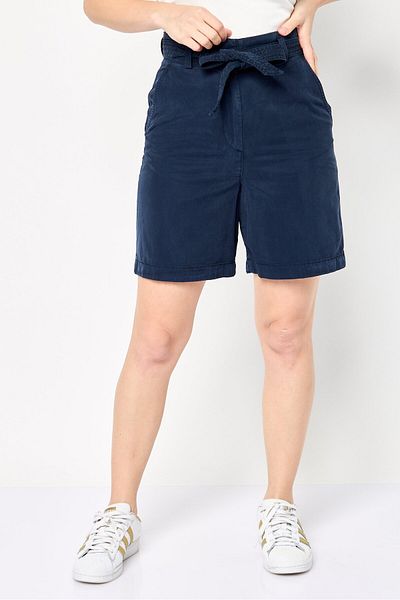 Gant Women High Rise Solid Basic Shorts, Navy