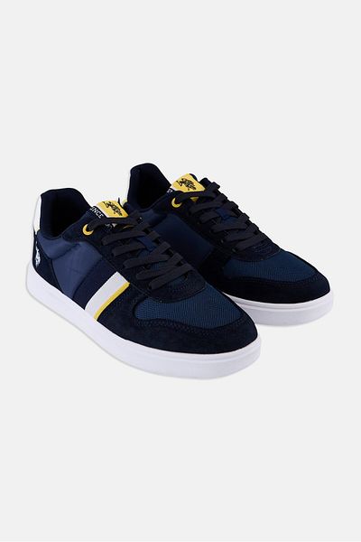 U.S. Polo Assn. Men Textile-Eco Nubuck Lace Up Casual Shoes, Navy Blue